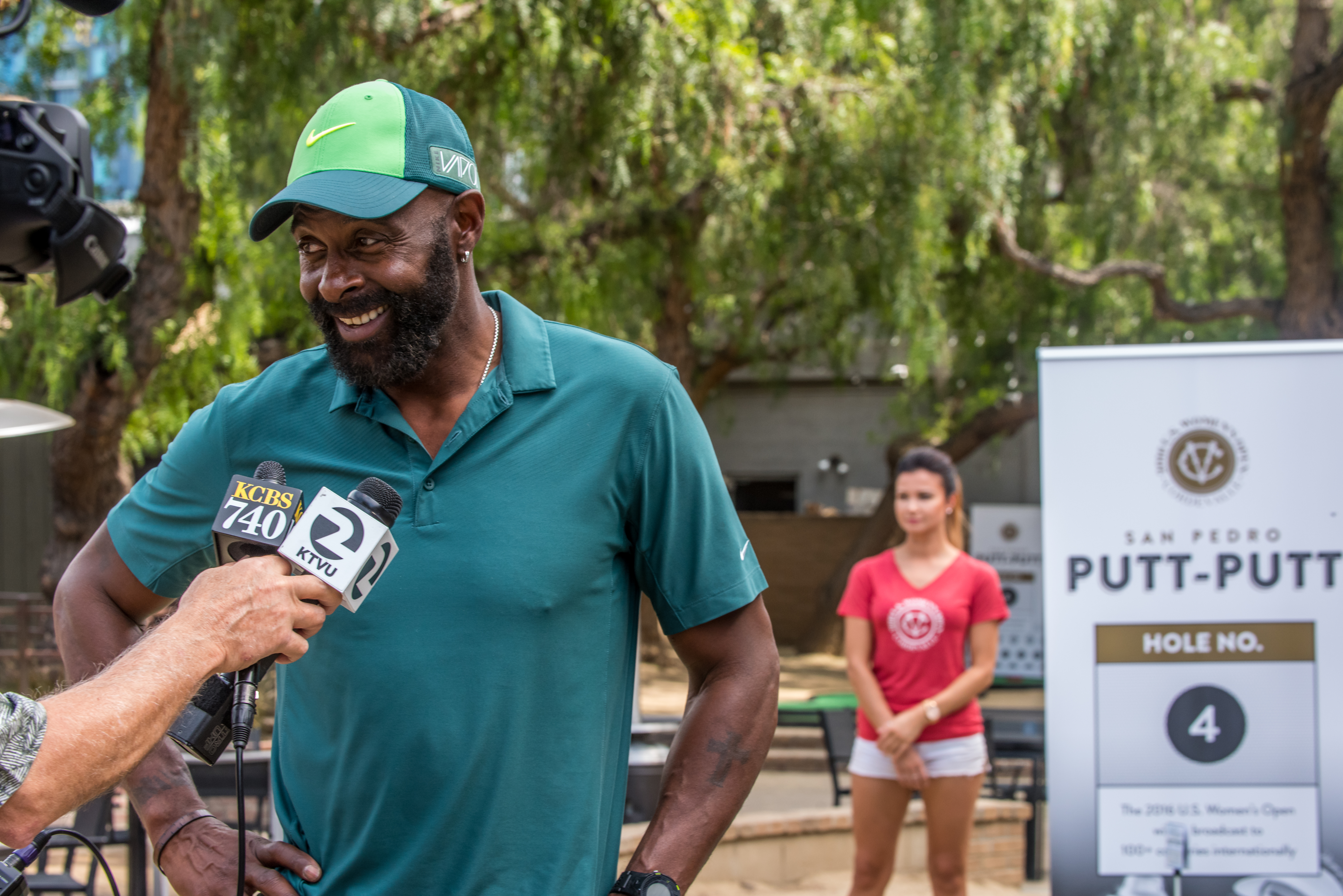 Media interview at event